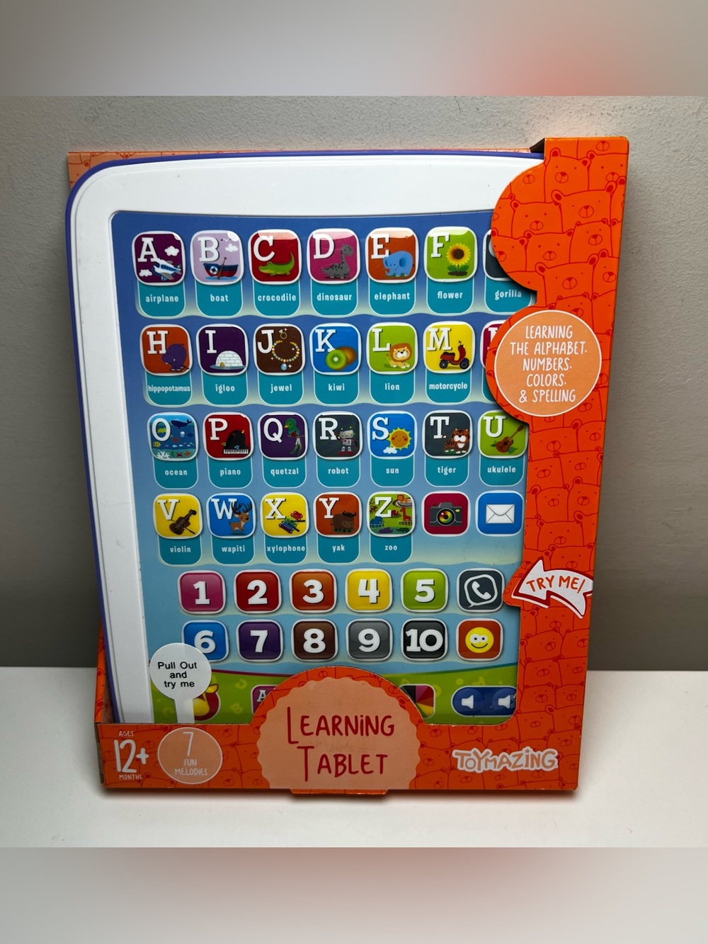 Learning Tablet for Kids - Purple Educational Alphabet & Numbers